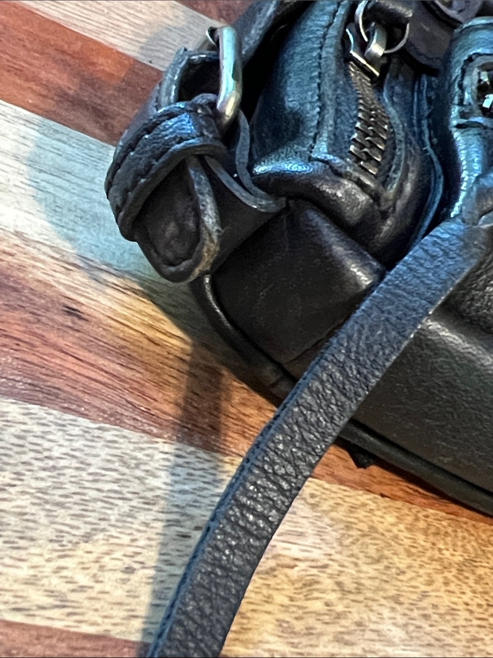 We the Free People Emerson micro mini tote coin purse bag black - Picture 6 of 7
